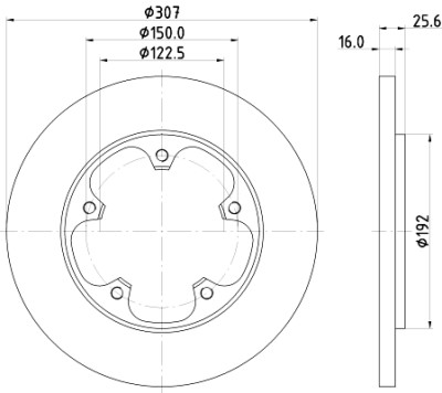 Disque de frein HELLA 8DD 355 122-781
