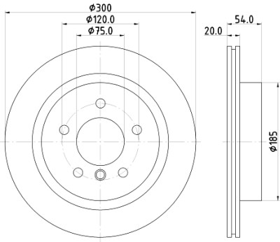 Disque de frein HELLA 8DD 355 123-011