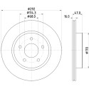 Disque de frein HELLA 8DD 355 123-061