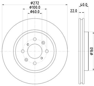 Disque de frein HELLA 8DD 355 123-071
