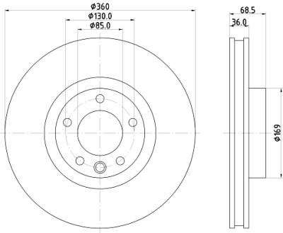 Disque de frein HELLA 8DD 355 123-191
