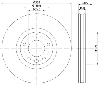 Disque de frein HELLA 8DD 355 123-211