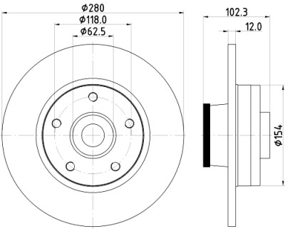 Disque de frein HELLA 8DD 355 123-251