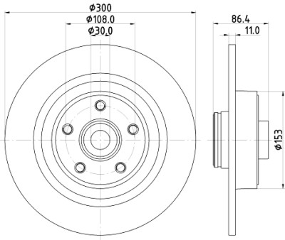 Disque de frein HELLA 8DD 355 123-321