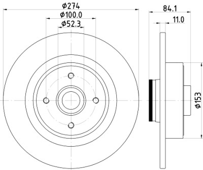 Disque de frein HELLA 8DD 355 123-331