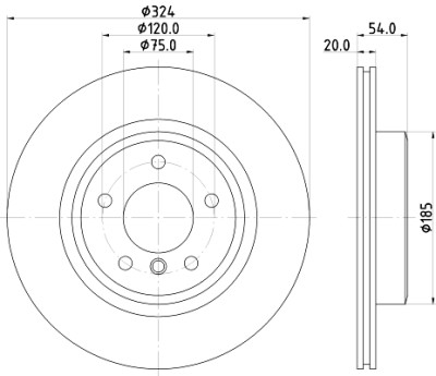 Disque de frein HELLA 8DD 355 123-451