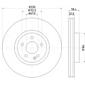 Disque de frein HELLA 8DD 355 123-501