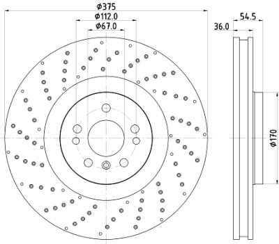 Disque de frein HELLA 8DD 355 125-041