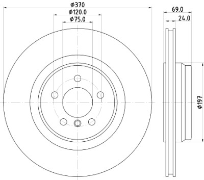 Disque de frein HELLA 8DD 355 125-091