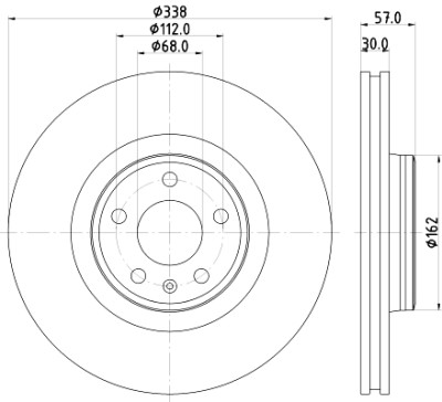 Disque de frein HELLA 8DD 355 125-171