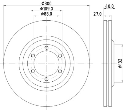 Disque de frein HELLA 8DD 355 125-231