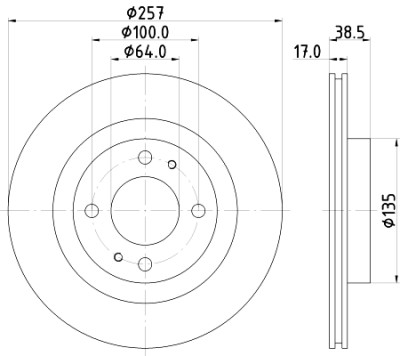 Disque de frein HELLA 8DD 355 125-241