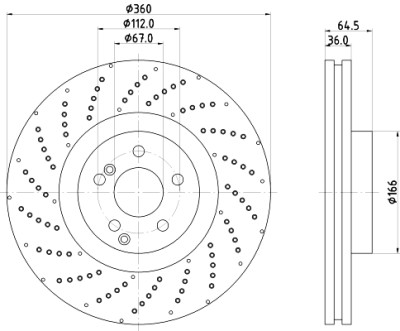 Disque de frein HELLA 8DD 355 125-361