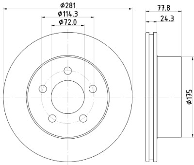 Disque de frein HELLA 8DD 355 125-371
