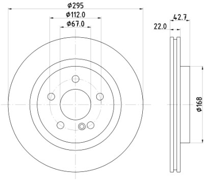 Disque de frein HELLA 8DD 355 125-381