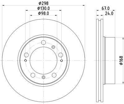 Disque de frein HELLA 8DD 355 125-451