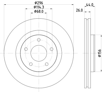 Disque de frein HELLA 8DD 355 125-521