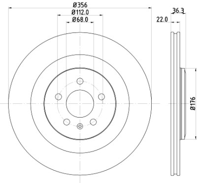 Disque de frein HELLA 8DD 355 125-551