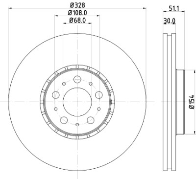 Disque de frein HELLA 8DD 355 125-581