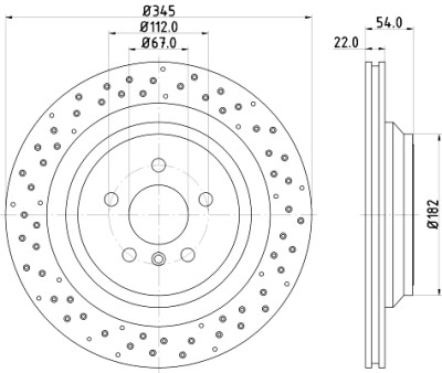 Disque de frein HELLA 8DD 355 126-281