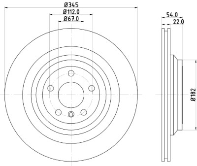 Disque de frein HELLA 8DD 355 126-311