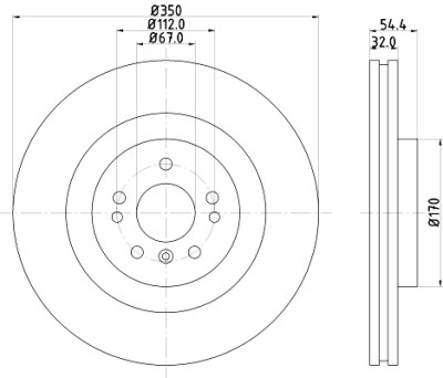 Disque de frein HELLA 8DD 355 126-321