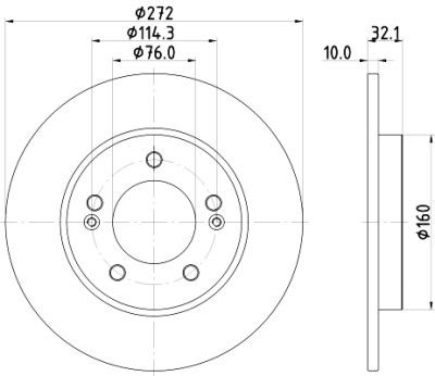 Disque de frein HELLA 8DD 355 126-501