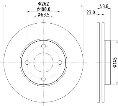 Disque de frein HELLA 8DD 355 126-601