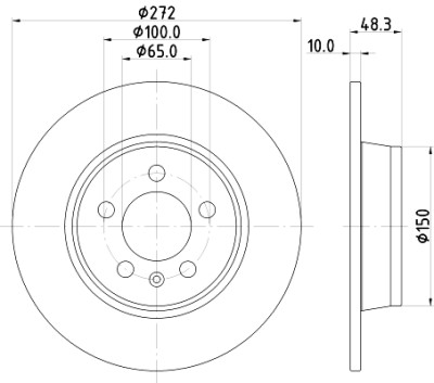 Disque de frein HELLA 8DD 355 126-631