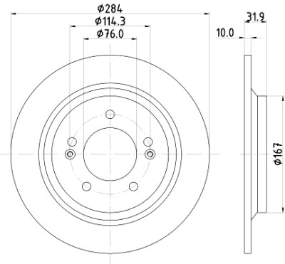 Disque de frein HELLA 8DD 355 126-651