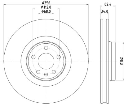 Disque de frein HELLA 8DD 355 126-691