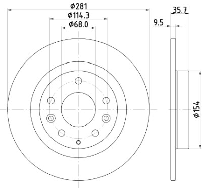 Disque de frein HELLA 8DD 355 126-711