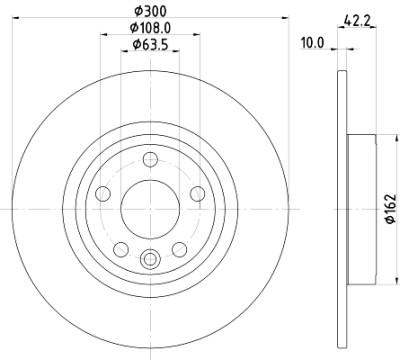 Disque de frein HELLA 8DD 355 126-721