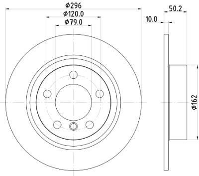 Disque de frein HELLA 8DD 355 126-741