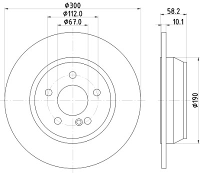 Disque de frein HELLA 8DD 355 126-851