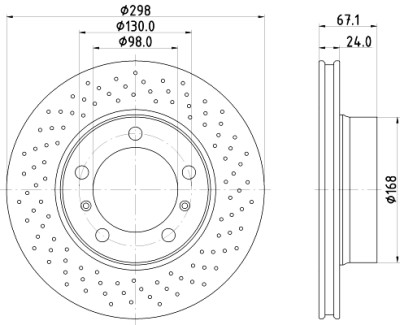 Disque de frein HELLA 8DD 355 126-881