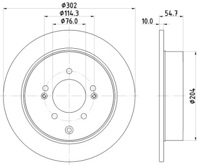 Disque de frein HELLA 8DD 355 126-911