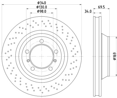 Disque de frein HELLA 8DD 355 126-931