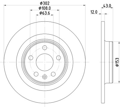 Disque de frein HELLA 8DD 355 126-991