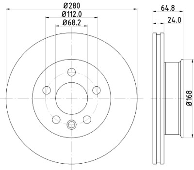 Disque de frein HELLA 8DD 355 127-061