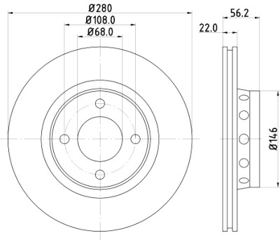Disque de frein HELLA 8DD 355 127-131