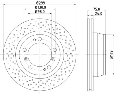 Disque de frein HELLA 8DD 355 127-521