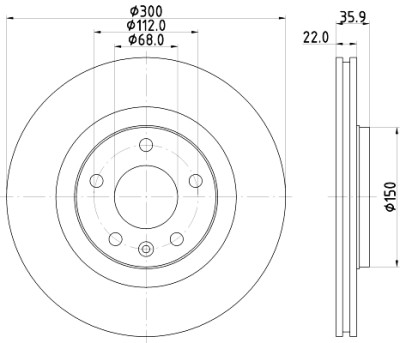 Disque de frein HELLA 8DD 355 128-391
