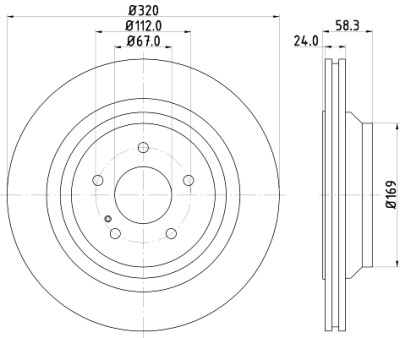Disque de frein HELLA 8DD 355 128-751