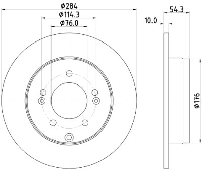 Disque de frein HELLA 8DD 355 128-841