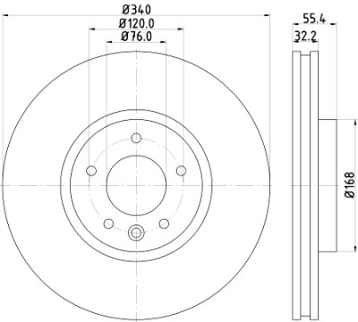 Disque de frein HELLA 8DD 355 129-251