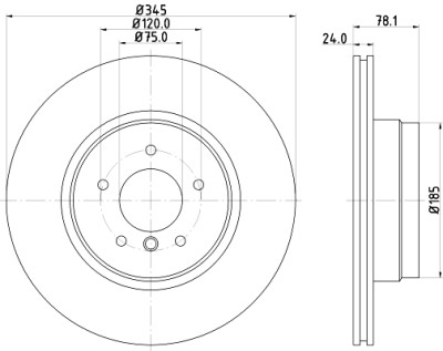 Disque de frein HELLA 8DD 355 129-321