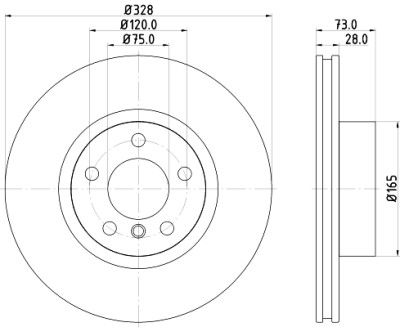 Disque de frein HELLA 8DD 355 129-631