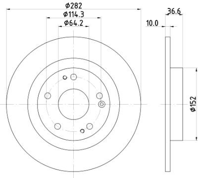 Disque de frein HELLA 8DD 355 131-901