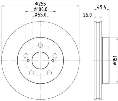 Disque de frein HELLA 8DD 355 131-911